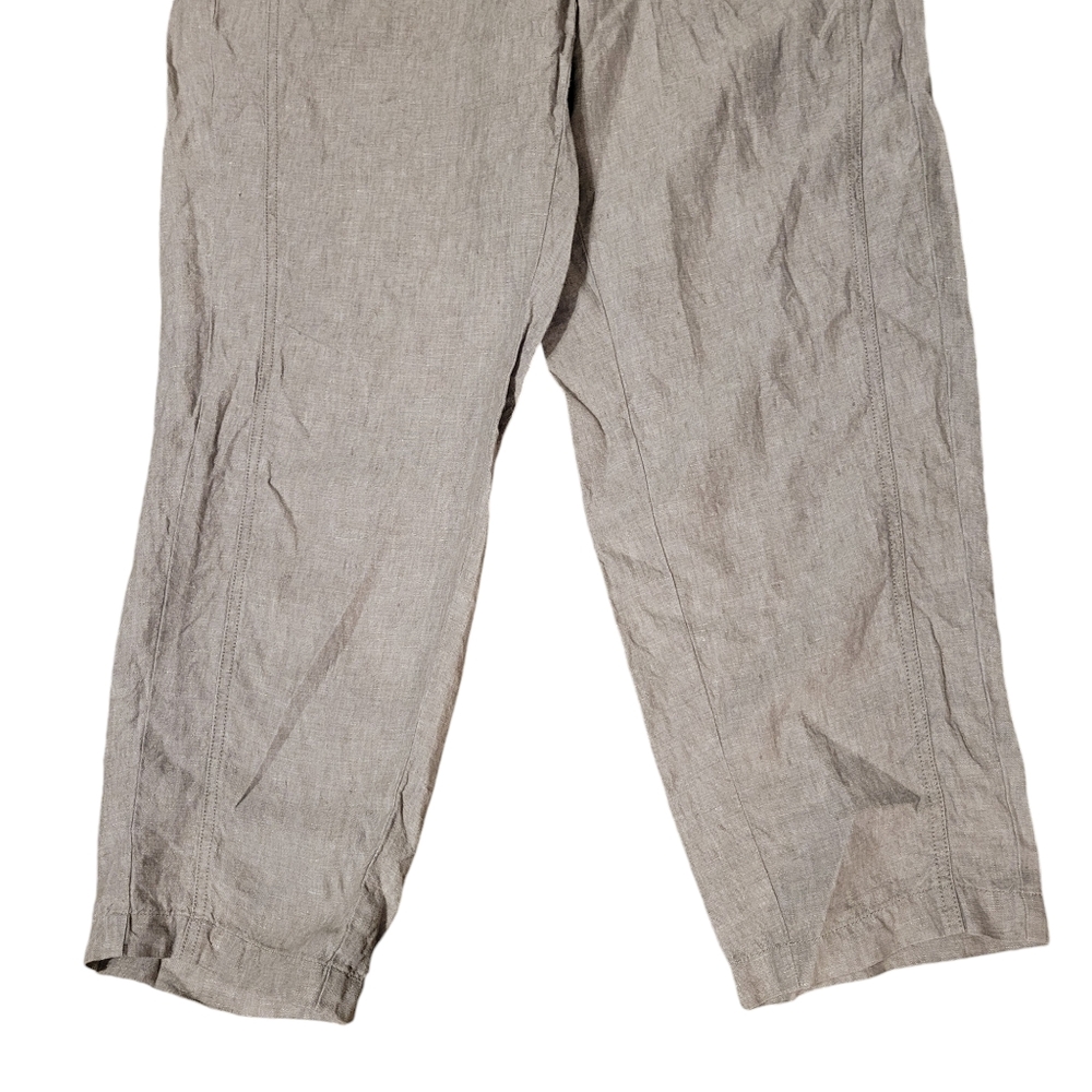 J Jill Love Linen Gray Pull On Pants - Picture 3 of 6